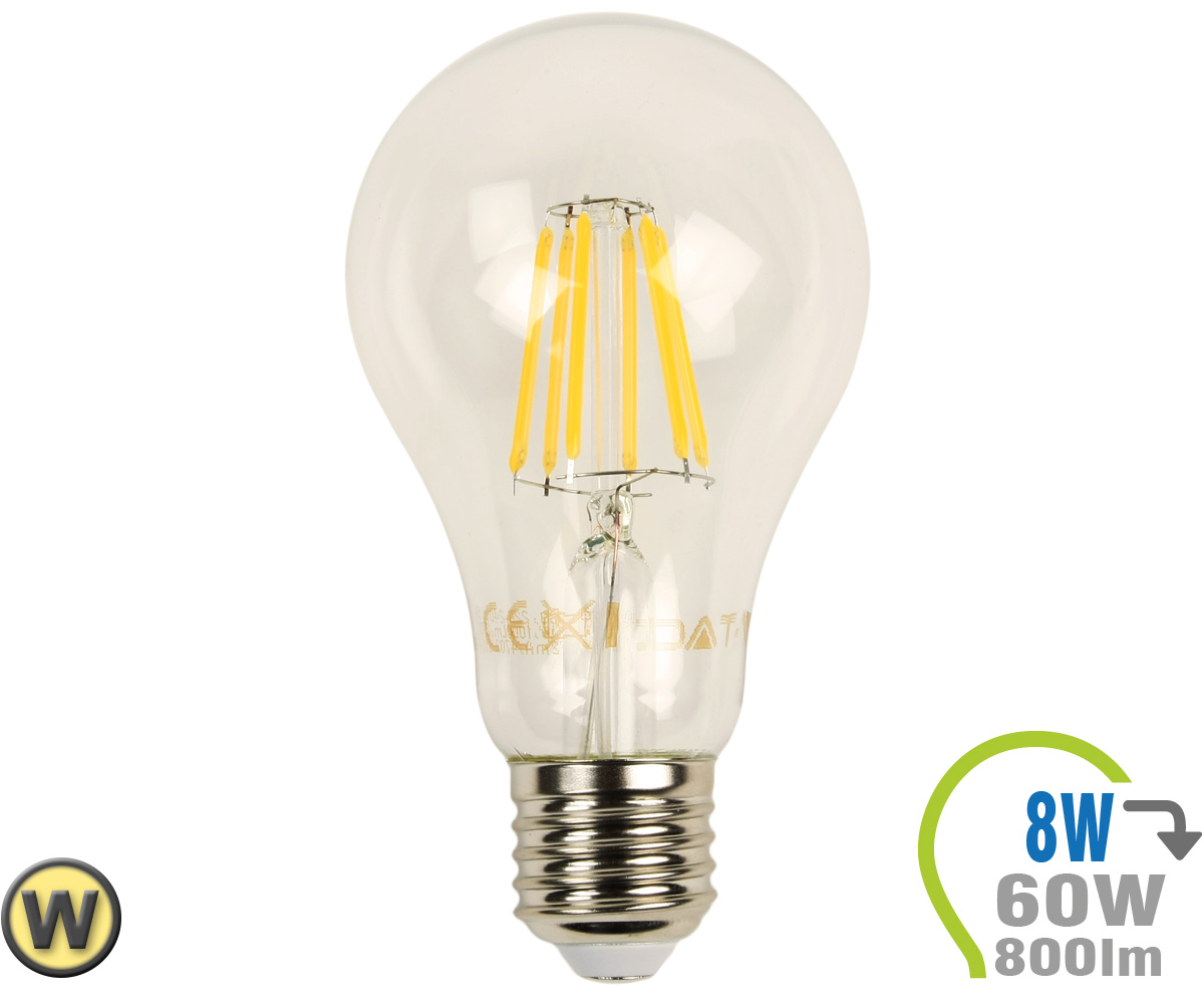 E27 LED Filament Birne matt 4000K Glühbirne Lampe = 75W INCANTO A67-8W 