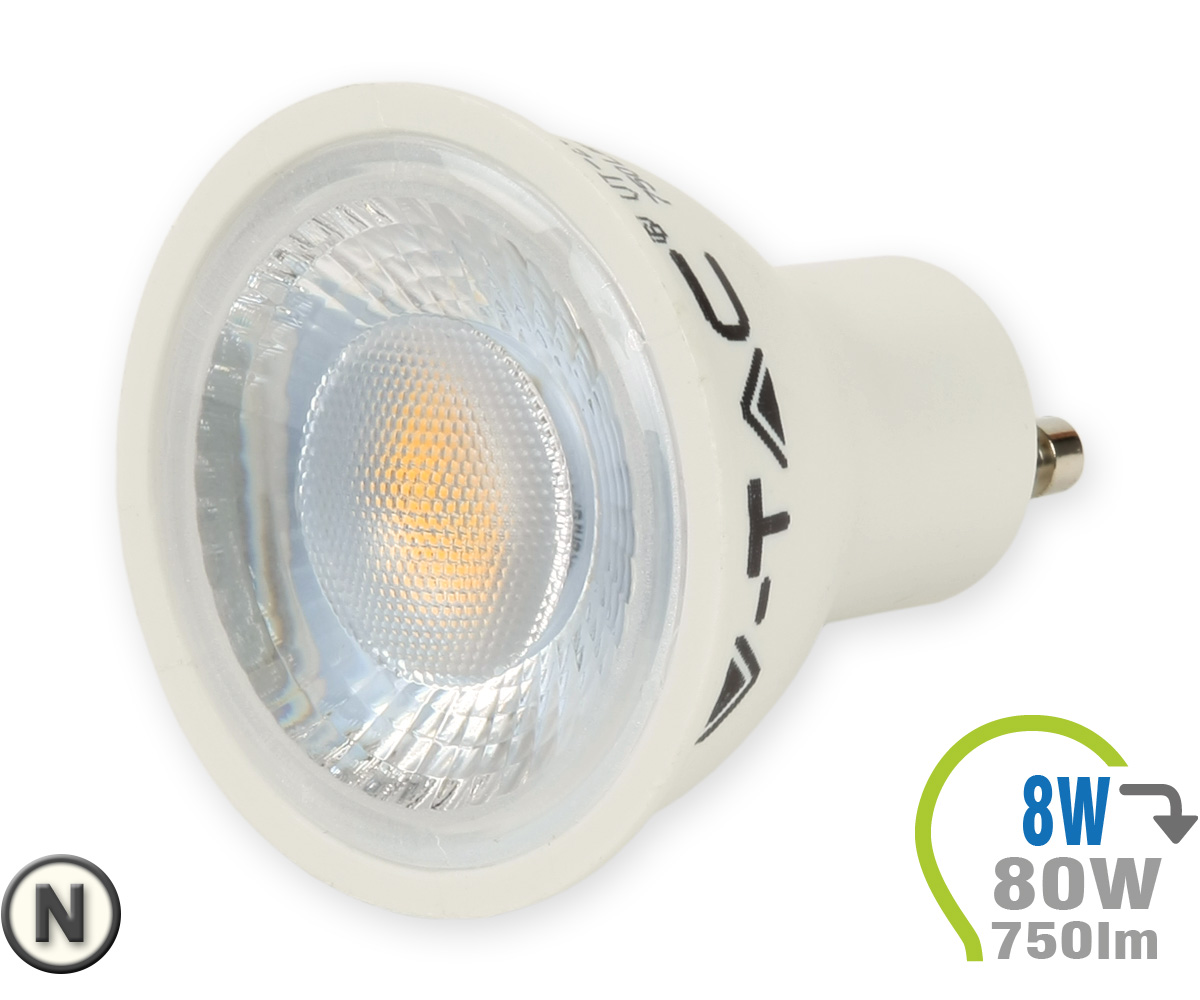 GU10 LED Lampe 8W Spot Mit Linse Neutralweiß GU10