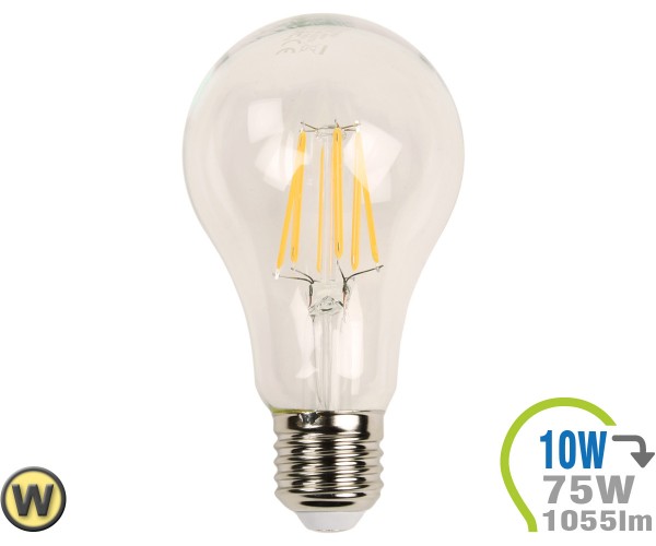 E27 LED Lampe 10W Filament A67 Warmweiß