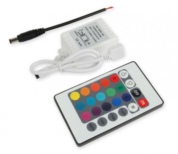 LED RGB Controller 3x2A mit Infrarot Fernbedienung 16 Tasten