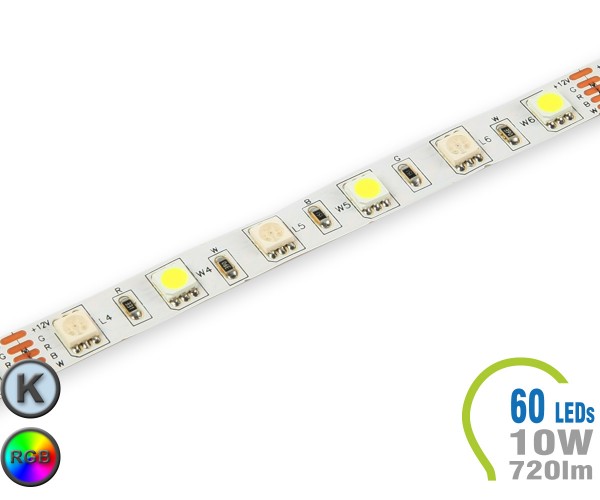 LED Stripe 60 LED/m 720 lm/m RGB+Kaltweiß